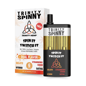 TRINITY SPINNY SWITCH IT D8/THCA/LR/TERP 6GM - GELATO/ STRAWBERRY COUGH