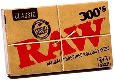 RAW CLASSIC 1 1/4 SIZE 300'S PAPERS 300/PK 20CT/BOX
