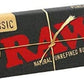 RAW CLASSIC 1 1/4" SIZE NATURAL ROLLING PAPER 24 PER BOX