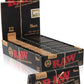 RAW CLASSIC 1 1/4" SIZE NATURAL ROLLING PAPER 24 PER BOX