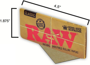 RAW CLASSIC KING SIZE SUPREME CREASELESS PAPERS 40PK 24CT/BOX