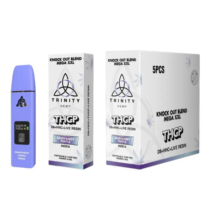 TRINITY KNOCK OUT XXL D8/HHC/THCP 3.5GM DISPOSABLE - GRANDADDY PURPLE