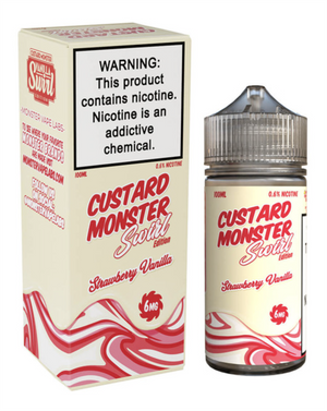 CUSTARD MONSTER SWIRL VAPE E-LIQUID 100ML - STRAWBERRY VANILLA