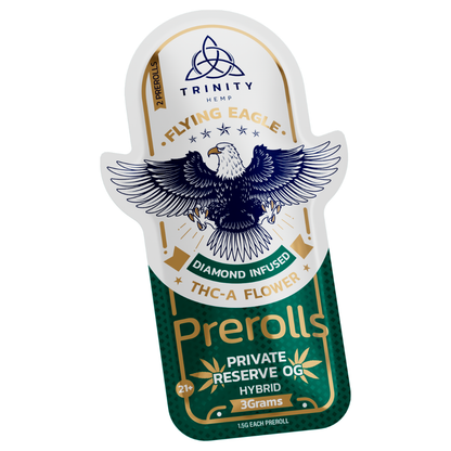 Trinity Flying Eagle Diamond Infused Flower Pre-Rolls THC-A 1.5gm per roll