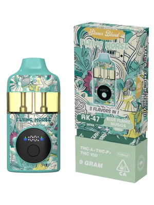 FLYING HORSE STONER BLEND THC9/P/8 9GM DISPOSABLE - AK47/BLUEFLAME NUGGS