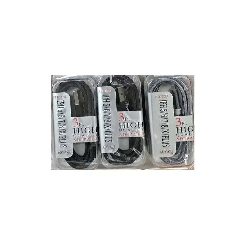 AQVAZE X IPHONE CABLES 3FT /PC