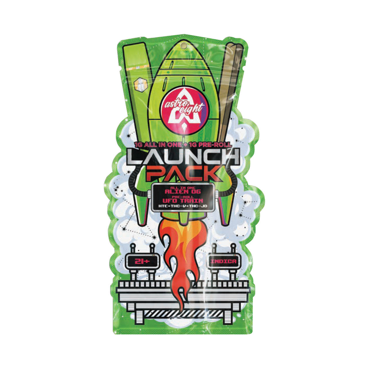 ASTRO EIGHT LAUNCH PACK HTE-8THCV/JD 1GMDISPOSABLE+1GMPREROLL /PACK - SOLAR/STRAWBERRY