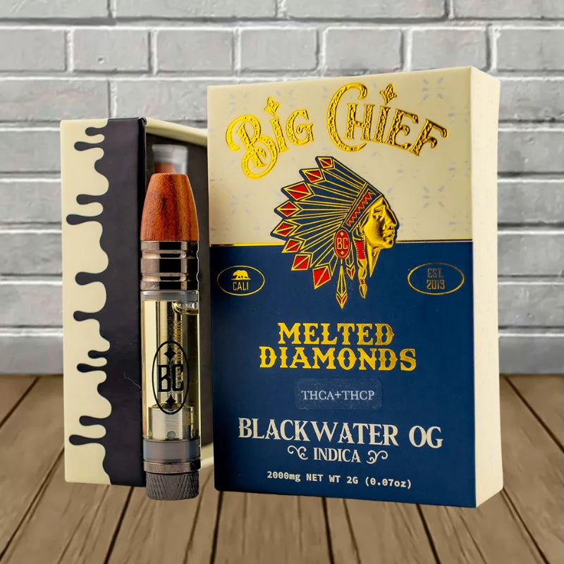 BIG CHIEF MELTED DIAMONDS CARTRIDGE STARTER KIT -BLACK WATER OG