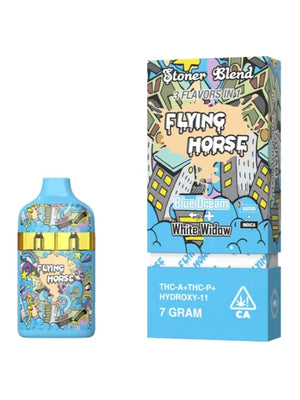 FLYING HORSE STONER BLEND THC9/P/HYD11 7GM DISPOSABLE - BLUE DREAM/WHITE WIDOW