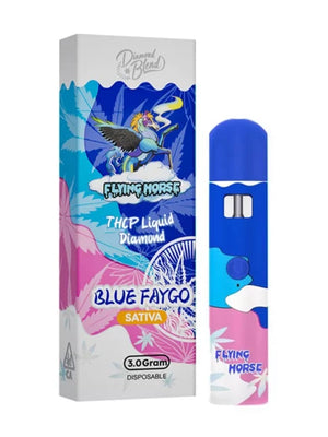 FLYING HORSE THC-A LIQUID DIAMOND 3GM DISPOSABLE - BLUE FAYGO
