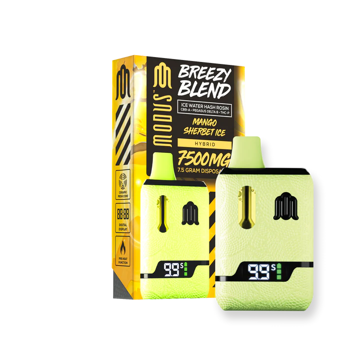 MODUS BREEZY BLEND CB9-A D8/THC-P 3GM CARTRIGES-MANGO SHERBET ICE