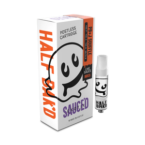 HALF BAK'D SAUCED EXOTIX THC-P/A/B/D9 2GM CARTRIDGE - PB+J SOUFFLE