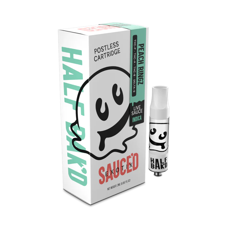 HALF BAK'D SAUCED EXOTIX THC-P/A/B/D9 2GM CARTRIDGE - APPLE JACK'D