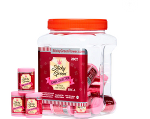 STICKY GREEN CANDY COLLECTION THC-A 1GM FLOWER 20CT/JAR - ASSORTED FLAVORS
