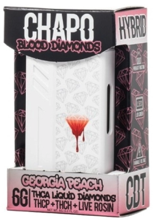 CHAPO BLOOD DIAMONDS THCA LIQUID DIAMOND DISPOSABLE 6GM- GEORGIA PEACH