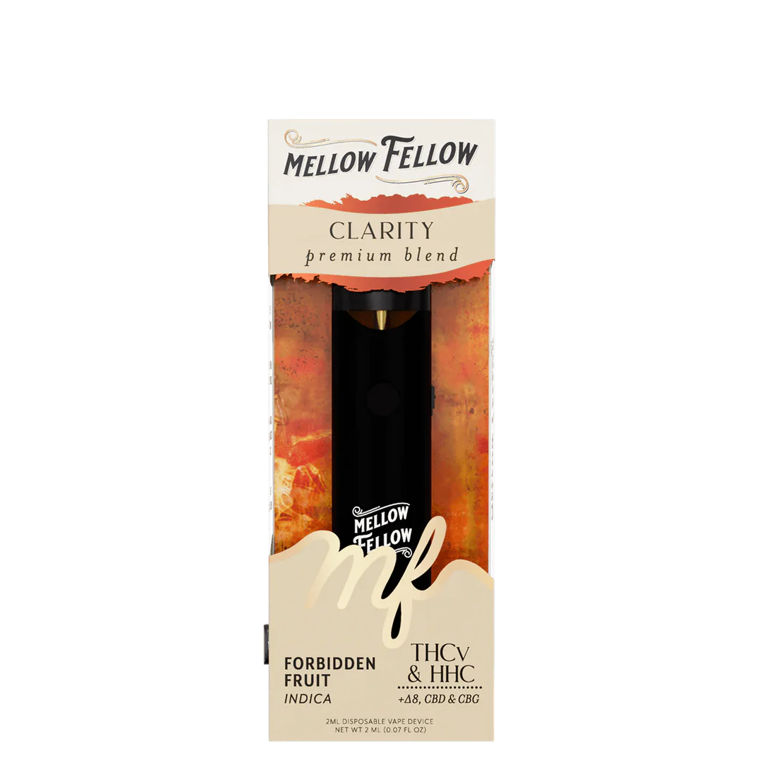 MELLOW FELLOW CLARITY BLEND D8/HHC/THCV 2ML DISPOSABLE - FORBIDDEN FRUIT