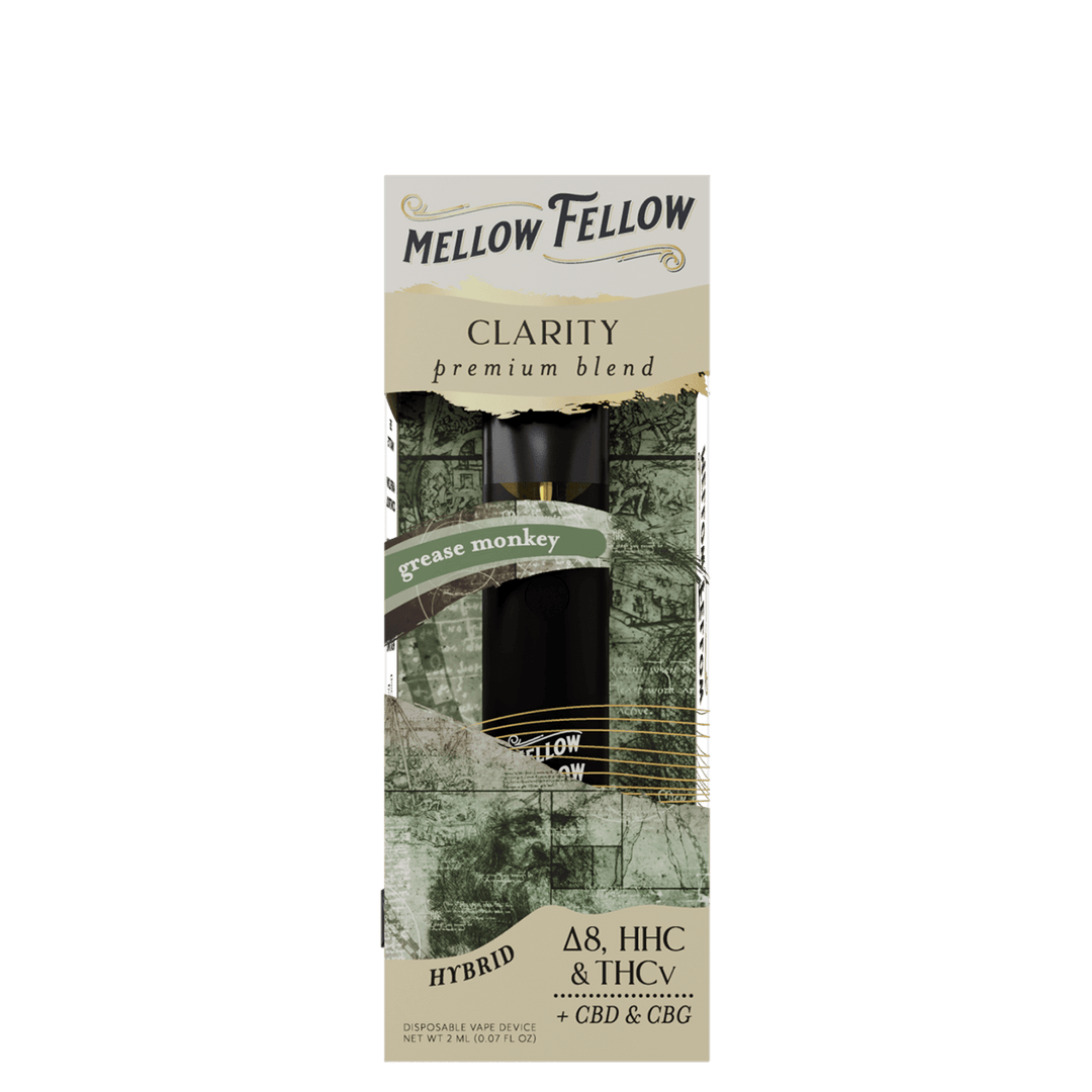 MELLOW FELLOW CLARITY BLEND THCV/HHC 2ML DISPOSABLE - GREASE MONKEY