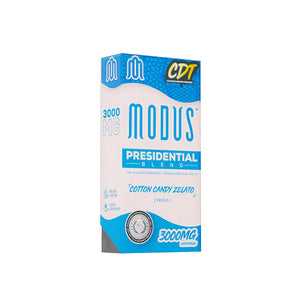 MODUS PRESIDENTIAL BLEND CDT THC-A LIQUID DIAMONDS+PEGAUS D8+THC-V 3GM CART 5CT/BX -COTTON CANDY ZELATO