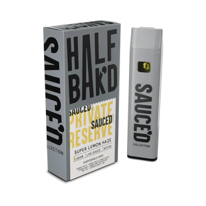 HALF BAK'D SAUCED PRIVATE RESERVE THCA/THCP/THCB 1GM DISPOSABLE - SUPER LEMON HAZE