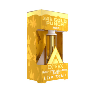 EXTRAX DELTA 11-DELTA10-THC-H LIVE RESIN CARTRIDGE 2GRAM - 24K GOLD PUNCH