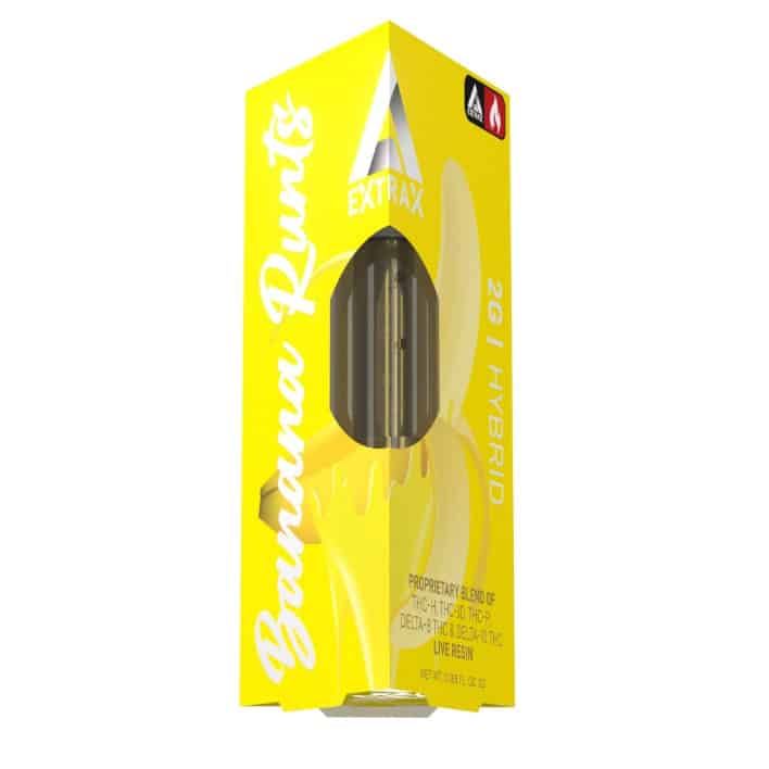 EXTRAX LIGHTS OUT THC-P,THC-JD,THC-H D8 & D10 LIVE RESIN 2GRAM CARTRIDGE - BANANA RUNTS