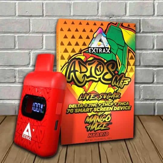 EXTRAX ADIOS MF LIVE SUGAR D9+THC+THCP+THCA 7G DISPOSABLE 6PK/BK-MANGO HAZE