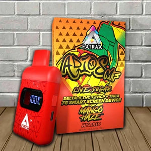 EXTRAX ADIOS MF LIVE SUGAR D9+THC+THCP+THCA 7G DISPOSABLE 6PK/BK-MANGO HAZE