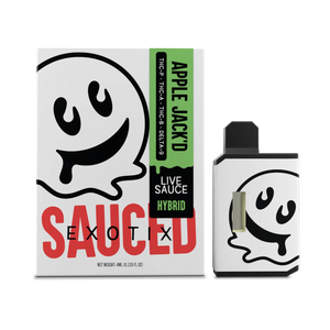 HALF BAK'D SAUCED EXOTIX THC-P 4GM DISPOSABLE - APPLE JACK'D