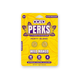 DOZO PERKS -7HYDROXYMITRAGYNINE 40MG PER PACK KRATOM 2CT/PK 10CT/BX - WILD MANGO