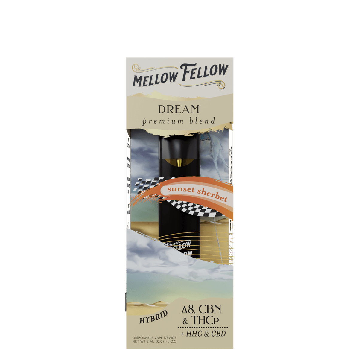 MELLOW FELLOW DREAMBLEND THCP/D8 2ML DISPOSABLE - SUNSET SHERBET