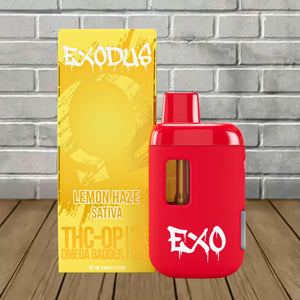 EXODUS THC+OP OMEGA BADDER 3.5GM DISPOSABLE- LEMON HAZE