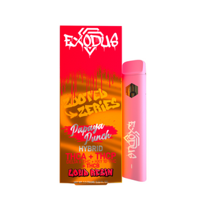 EXODUS ZOOTED ZERIES THCA+THCP+THCB LOUD RESIN 2.2G 6CT/BX DISPOSABLE - PAPAYA PUNCH
