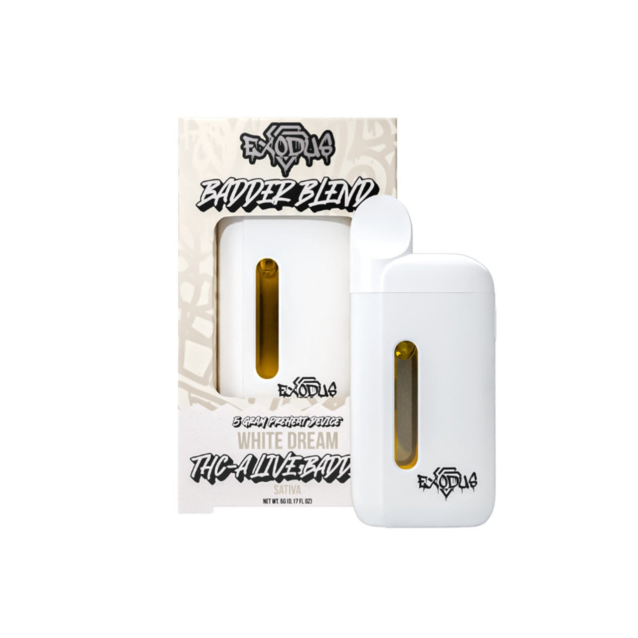 EXODUS THCA+HXY9+THC+D8LIVE RESIN 5GM DISPOSABLE 6CT/BX - WHITE DREAM