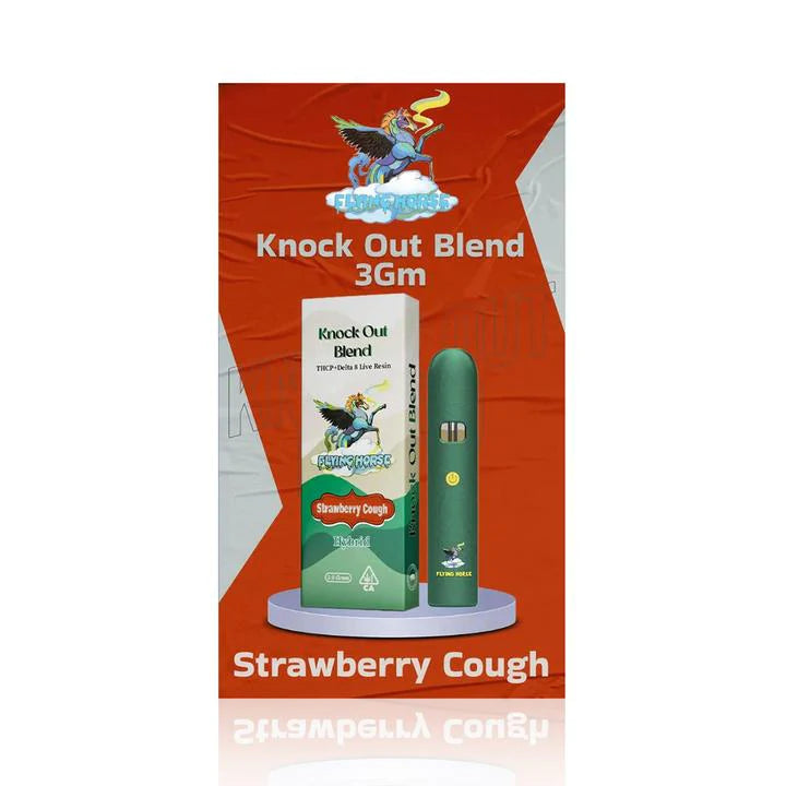 FLYING HORSE KNOCK OUT BLEND 3GM DISPOSABLE - STRAWBERRY COUGH
