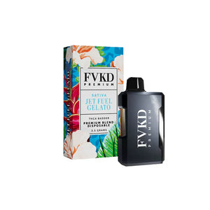 FVKD PREMIUM BLEND THCA BADDER 3.5GM DISPOSABLE - JET FUEL GELATO