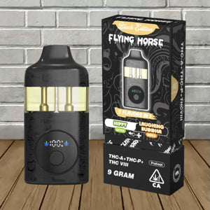 FLYING HORSE THC-A/P/VIII 3 FLAVORS IN 1 9GM DISPOSABLE - HIPPY/LAUGHING BUDDHA