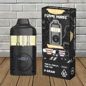 FLYING HORSE THC-A/P/VIII 3 FLAVORS IN 1 9GM DISPOSABLE - MANGO CRACK/FRUITY PECAN