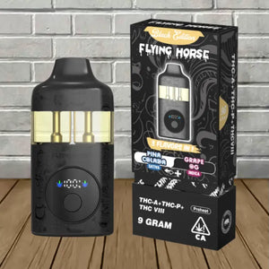 FLYING HORSE THC-A/P/VIII 3 FLAVORS IN 1 9GM DISPOSABLE - PINA COLADA/GRAPE OG