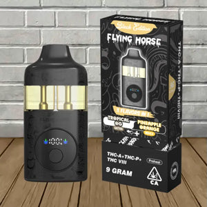 FLYING HORSE THC-A/P/VIII 3 FLAVORS IN 1 9GM DISPOSABLE - TROPICAL OG/PINEAPPLE ORANGE