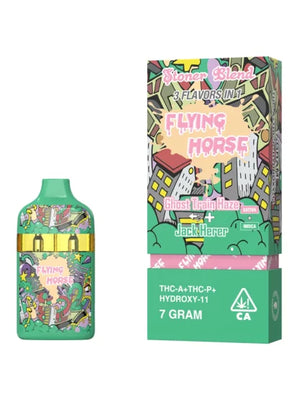 FLYING HORSE STONER BLEND THC9/P/HYD11 7GM DISPOSABLE - GHOST TRAIN HAZE/JACK HERER