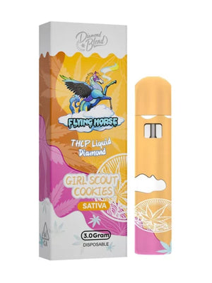 FLYING HORSE THC-A LIQUID DIAMOND 3GM DISPOSABLE - GIRL SCOUT COOKIES