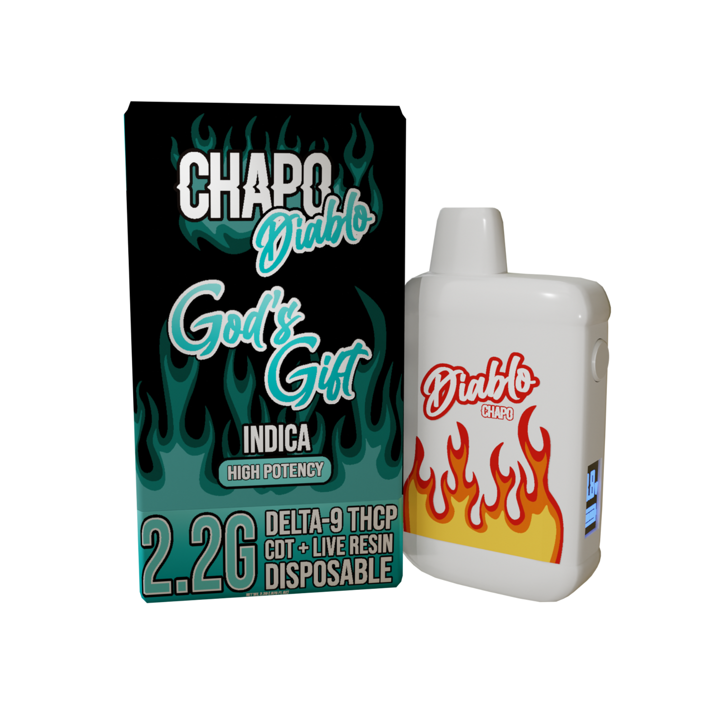CHAPO DIABLO HIGH POTENCY DISPOSABLE D-9 THCP 2.2GM- GOD'S GIFT
