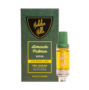 HIDDEN HILLS LIVE RESIN 2GM D11/D9/THCP CARTRIDGE - LIMEADE PALMER