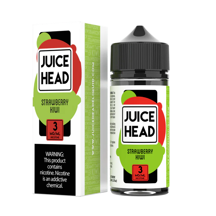 JUICE HEAD E-LIQUID 100ML STRAWBERRY KIWI - 0MG