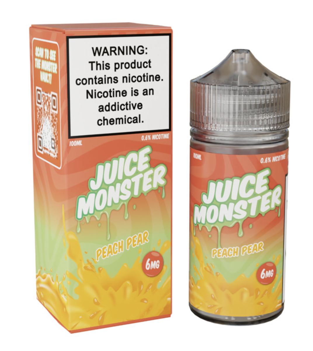 THE JUICE MONSTER E-LIQUID 100ML - PEACH PEAR