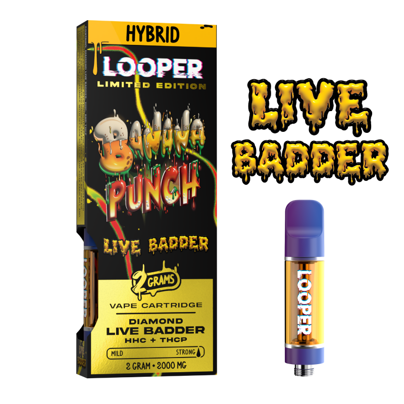 LOOPER DIAMOND LR BADDER HHC/THCP 2GM CARTRIDGE - BANANA PUNCH