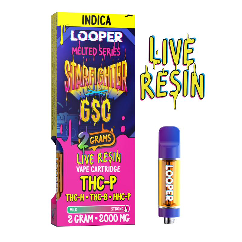 LOOPER MELTED SERIES THCP/D8/HHC LR 2GM DISPOSABLE - STARFIGHTER GSC