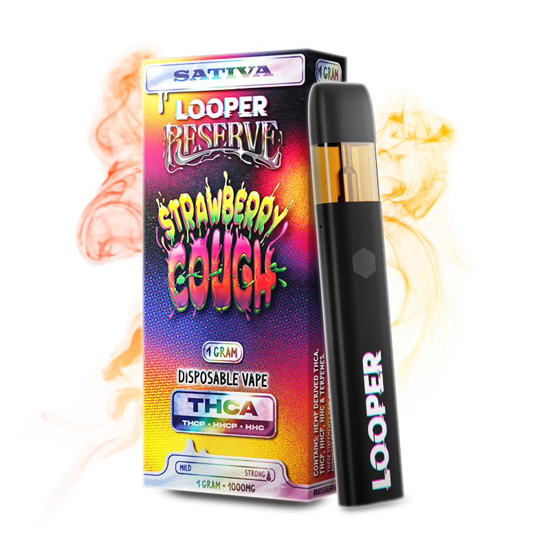 LOOPER RESERVE THCA/P/HHC/D9 1GM DISPOSABLE - STRAWBERRY COUGH