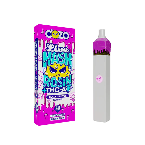 DOZO THC-A/HASH ROSIN 2.5GM DISPOSABLE - BLACK TRUFFLE