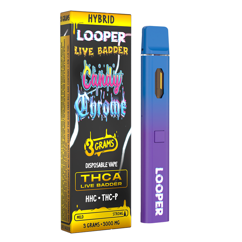 LOOPER LIVE BADDER THCA/HHCP/THCP 3GM DISPOSABLE - CANDY CHROME